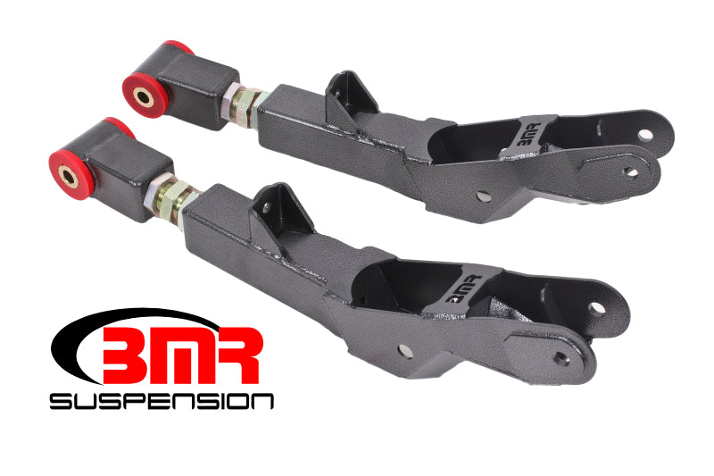BMR 2010-2015 5th Gen Camaro Rear Lower Control Arms On-Car Adj. (Polyurethane) - Black Hammertone