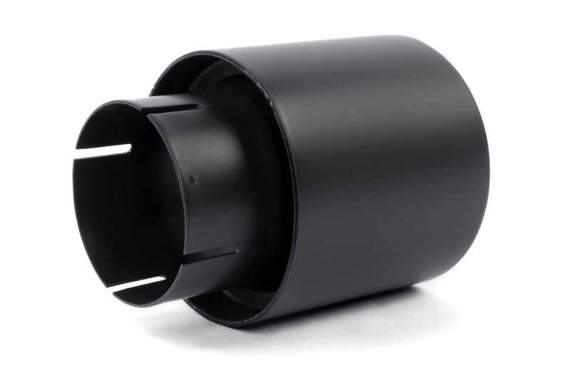 Dinan Double-Walled 4in Clamp-On Exhaust Tip - Black - 4in Outlet / 2.75in Inlet