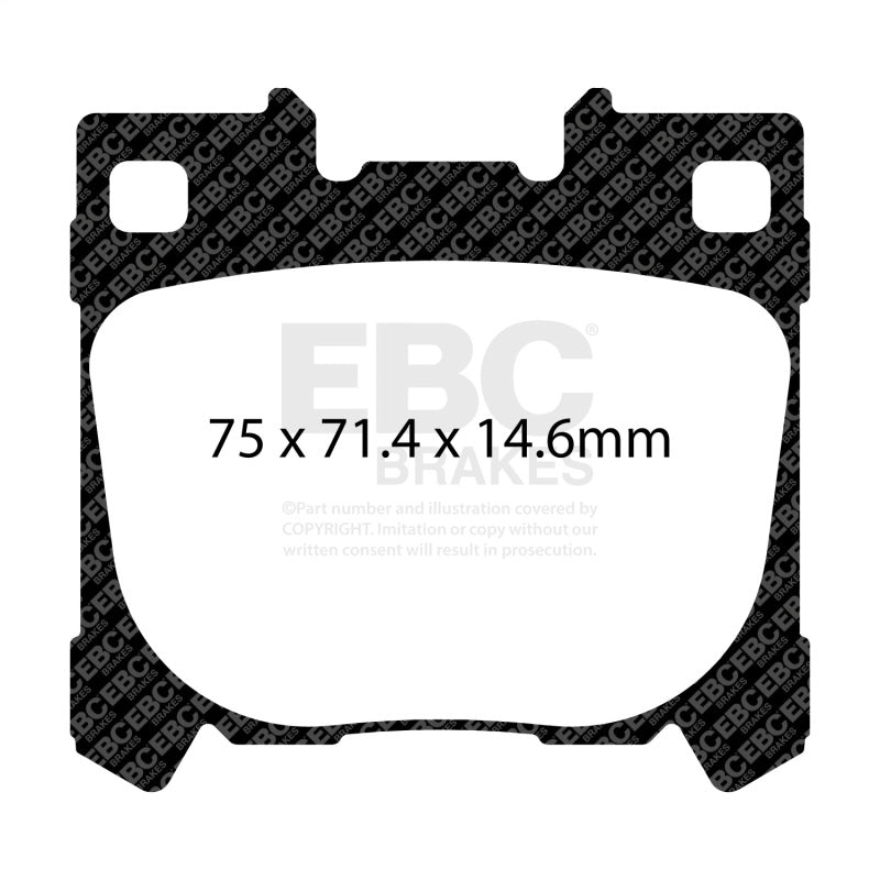 EBC Racing 2020 Toyota Yaris GR RP-X Rear Brake Pads DP82431RPX