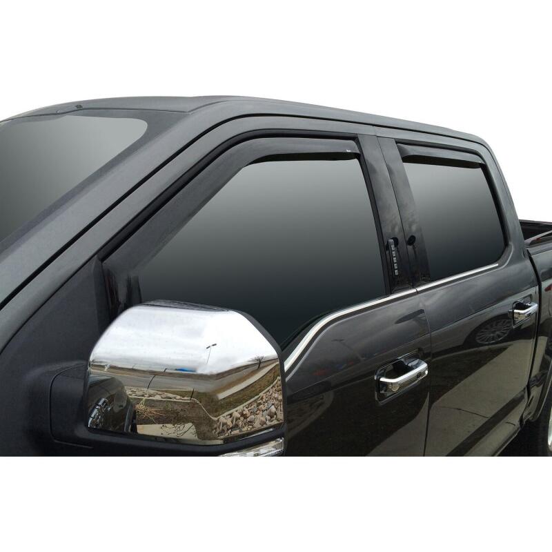 Westin 72-37407 In-Channel Wind Deflector 4pc for 2015-2018 Ford F-150 SuperCrew Smoke