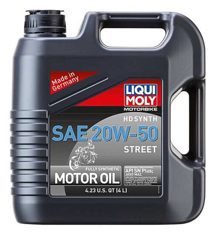 LIQUI MOLY 4L Motorbike HD Synth SAE 20W-50 Street (20102) - Pack of 4