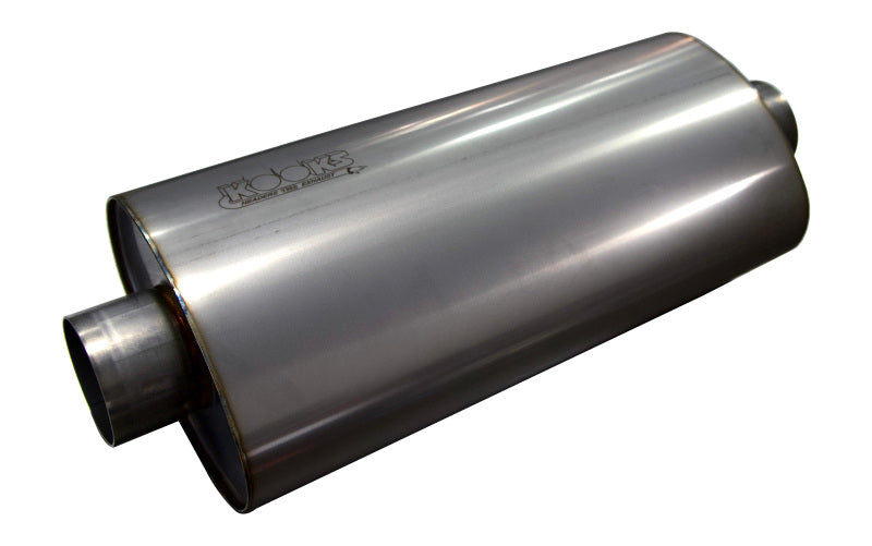 Kooks MUF-019 3in Oval Center/Center Muffler 18in Long Body Polished Stainless Steel