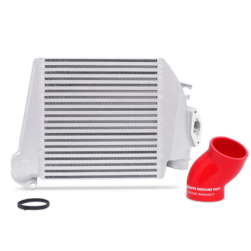 Mishimoto 08-14 Subaru WRX Top-Mount Intercooler Kit - Powder Coated Silver & Red Hoses - #MMTMIC-WRX-08SLRD