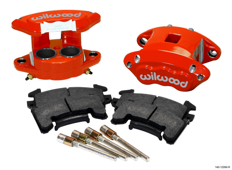 Wilwood D154 Front Caliper Kit - Red 1.62 / 1.62in Piston 1.04in Rotor - #140-12099-R