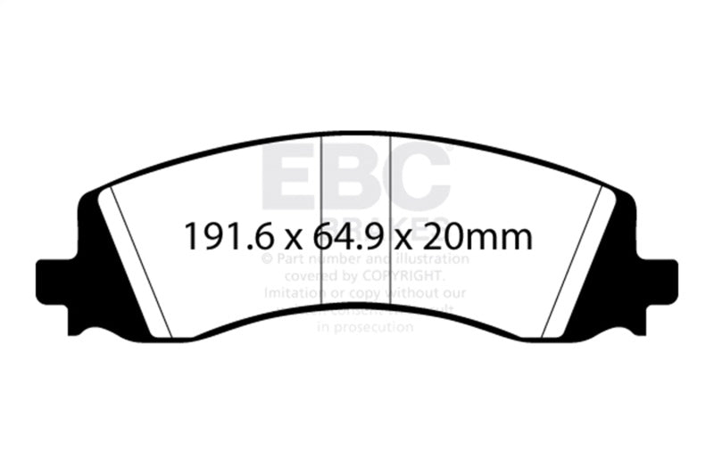 EBC 2020+ Ram 2500 HD 6.4L Greenstuff Rear Brake Pads DP63124