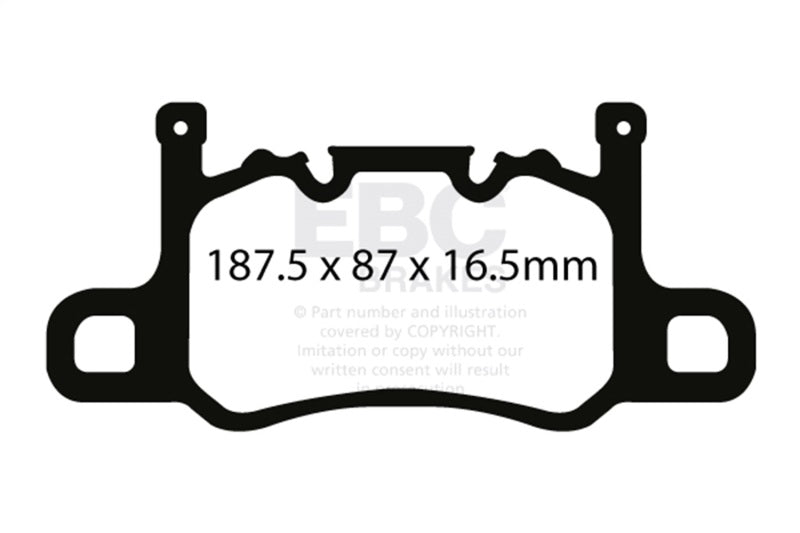 EBC 13-15 Porsche 911 (991) GT3 3.8L (w/Cast Iron Rotor) Redstuff Rear Brake Pads DP32207C