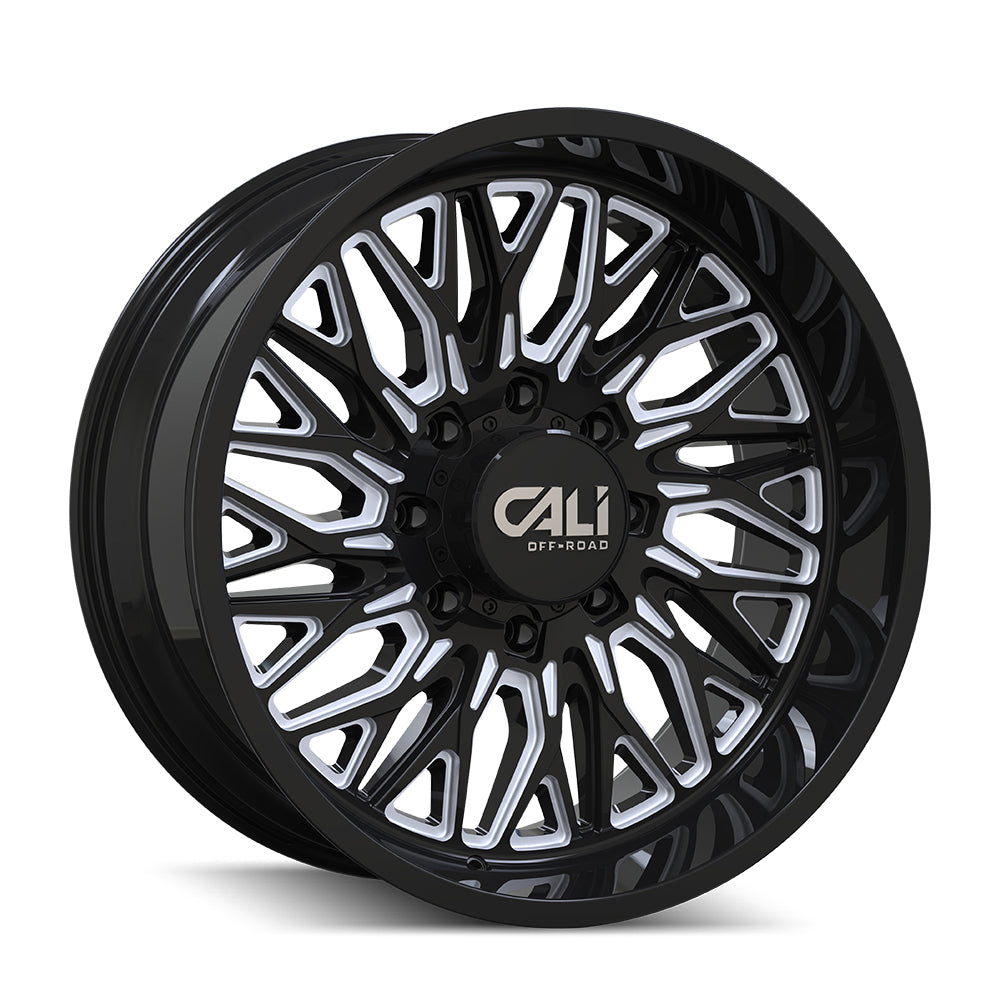 Cali Off-Road Crusher 9118 22x10 8x170 -19mm Gloss Black Milled Wheel 9118-22170BM