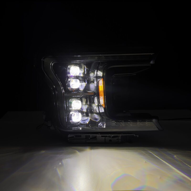 AlphaRex 880249 18-20 Ford F-150 NOVA LED Projector Headlight Alpha Black (14th Gen G2 Style)