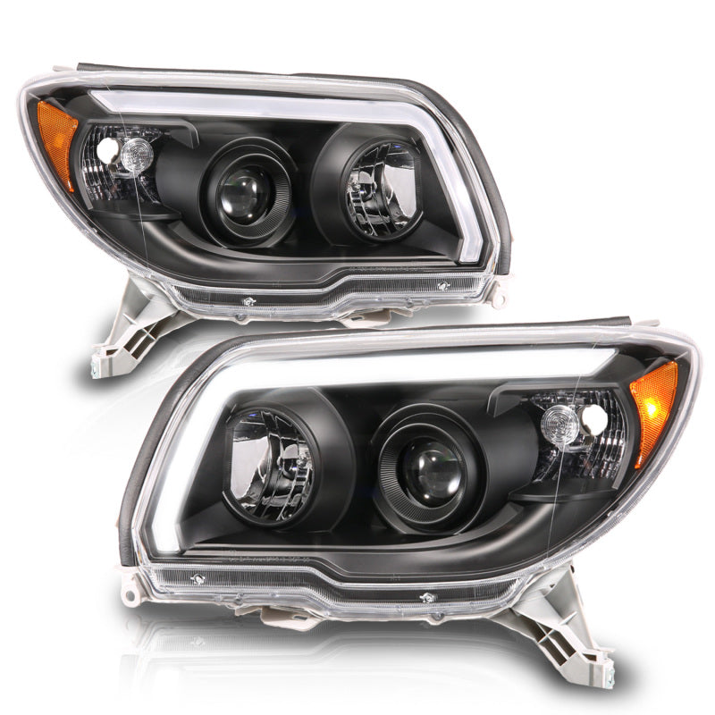 ANZO 2006-2009 Toyota 4Runner LED Projector Headlights - Plank Style Black