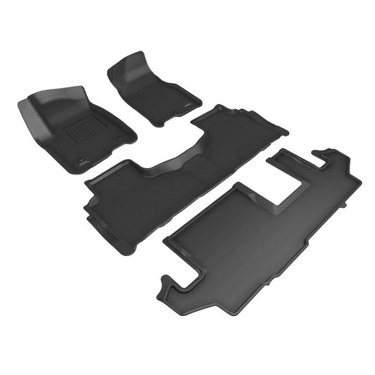 3D MAXpider Kagu Front, Rear & 3rd Row Floor Mats for 2021-2023 Chevrolet Suburban