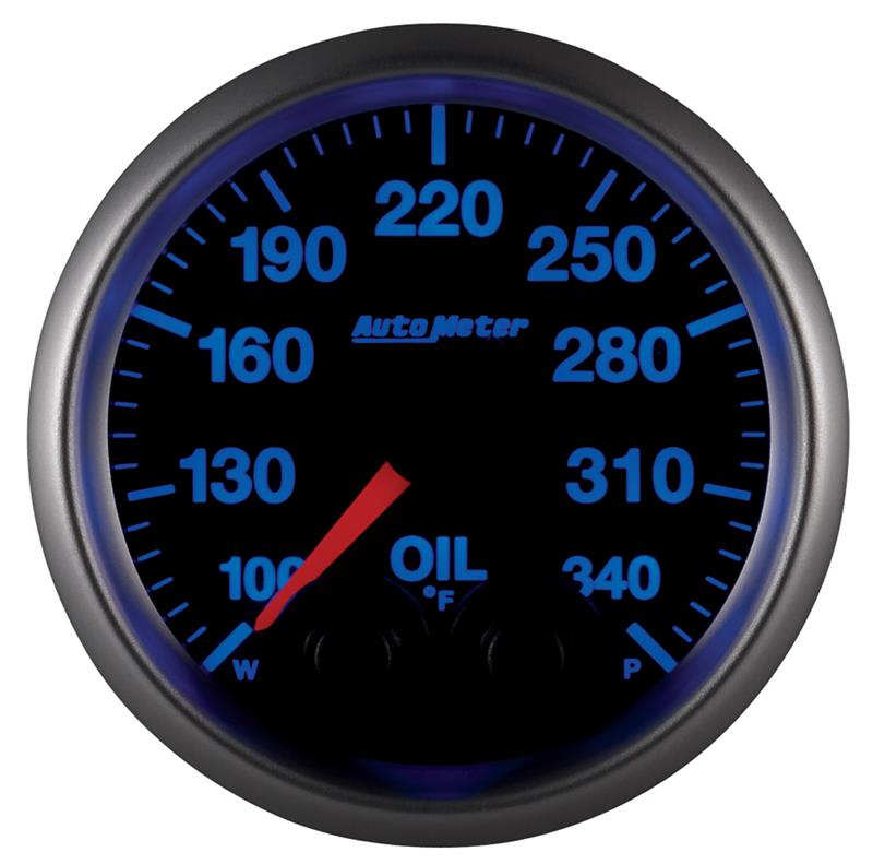 AutoMeter 5640 Elite 52mm 100-340 Degrees F Oil Temperature Gauge with Peak & Warn