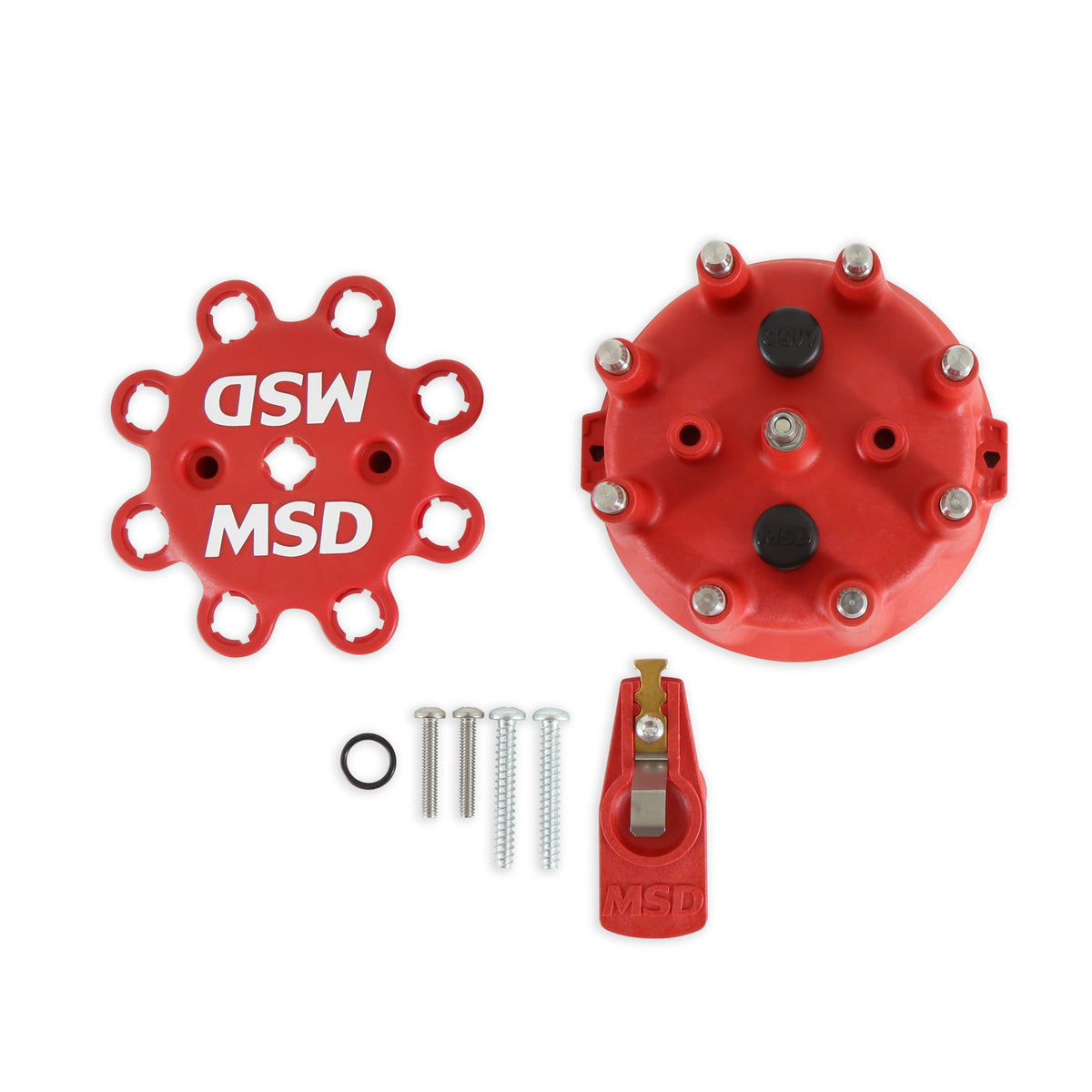 MSD 7919 Replacement Cap and Rotor for Pro Mag, Red