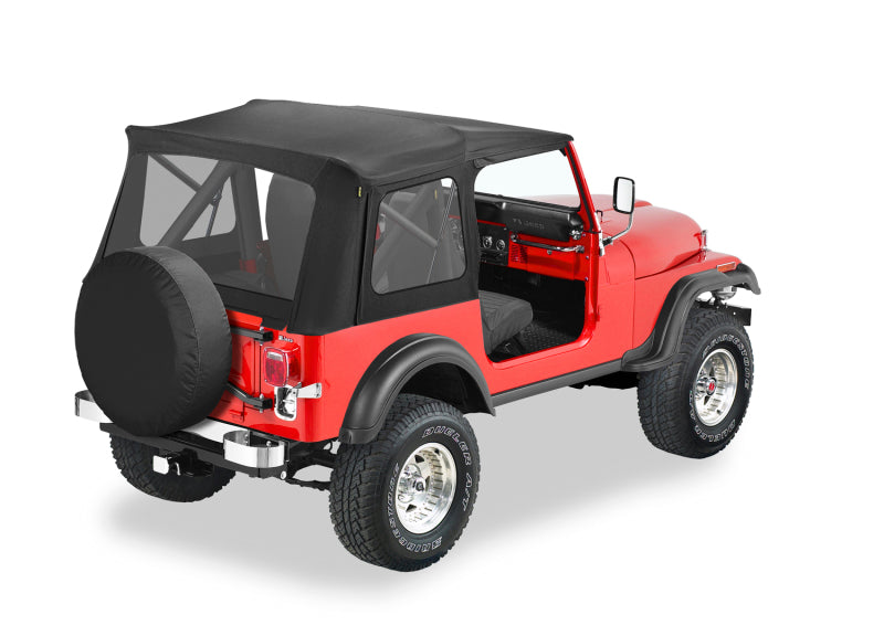 Bestop 76-86 Jeep Cj7 / 87-95 Wrangler YJ Supertop Classic (Black Denim Clear Windows)