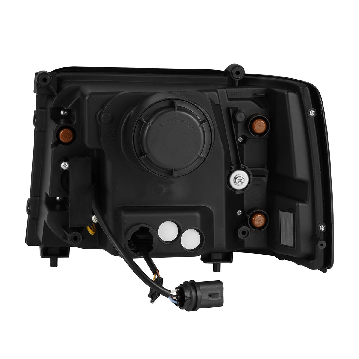 AlphaRex 880265 92-96 Ford F-Series/Bronco PRO-Series Projector Headlights Alpha-Black with Sequential Signal & DRL