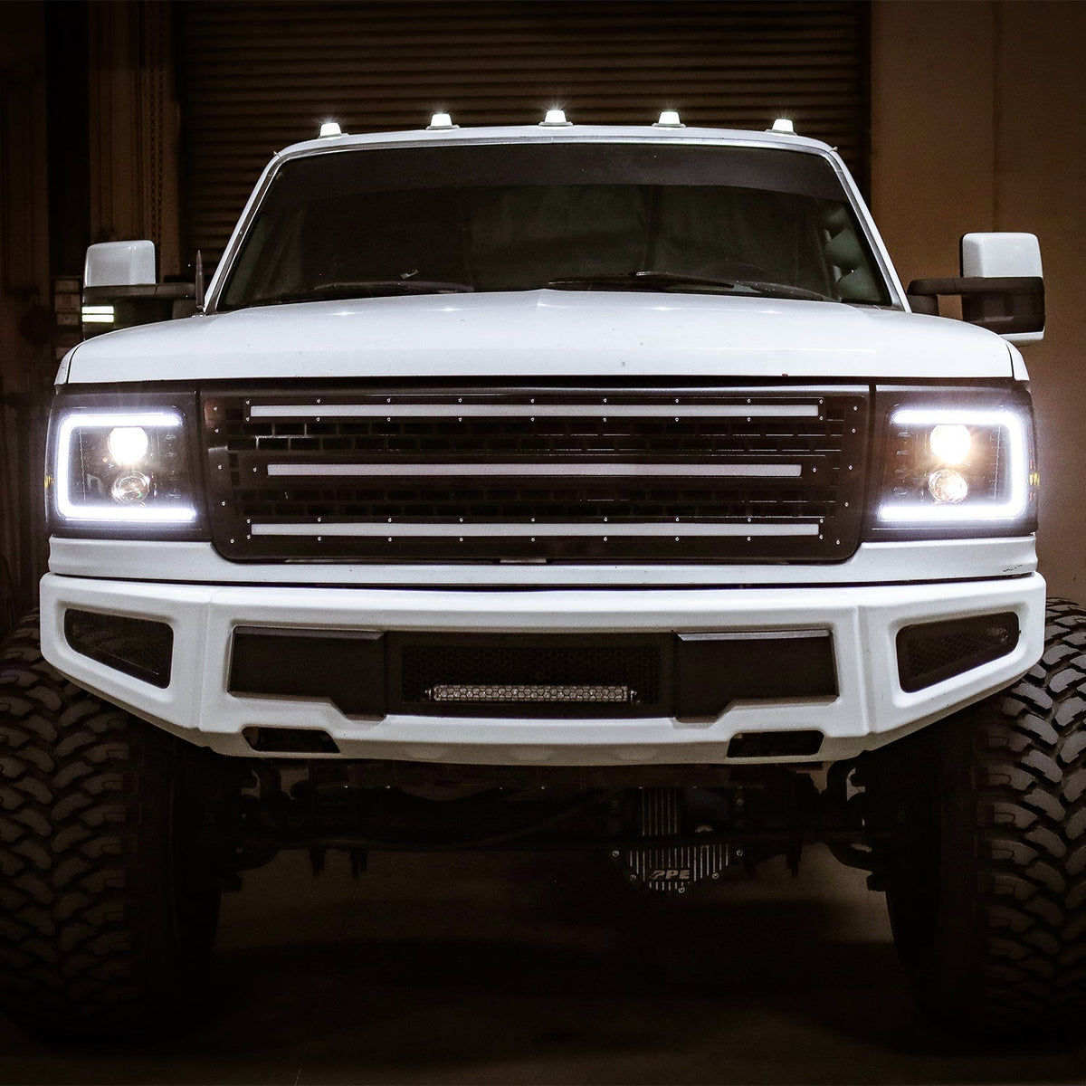AlphaRex 880265 92-96 Ford F-Series/Bronco PRO-Series Projector Headlights Alpha-Black with Sequential Signal & DRL