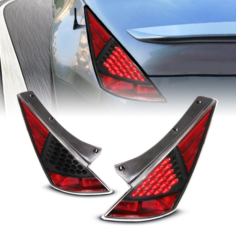 ANZO 2003-2007 Nissan 350Z LED Taillights Black