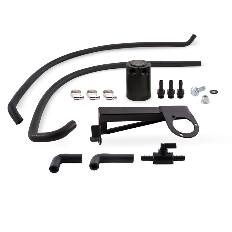 Mishimoto 2016+ Ford Focus RS Baffled Oil Catch Can Kit - Black - #MMBCC-RS-16PBE2