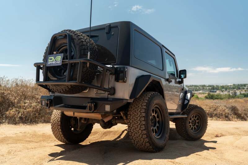 DV8 07-18 Jeep Wrangler JK Body Mounted Tire Carrier - #TCJK-14
