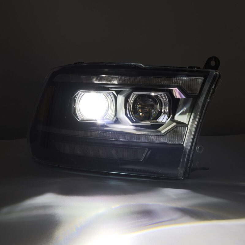 AlphaRex 880558 09-18 Dodge Ram 2500 LUXX LED Projector Headlights Plank Style Black w/Activation Light/Sequential Signal/DRL
