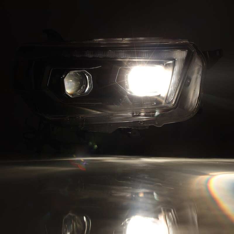 AlphaRex 880754 10-13 Toyota 4Runner PRO-Series Projector Headlights Plank Style Alpha Black w/Sequential Signal/DRL