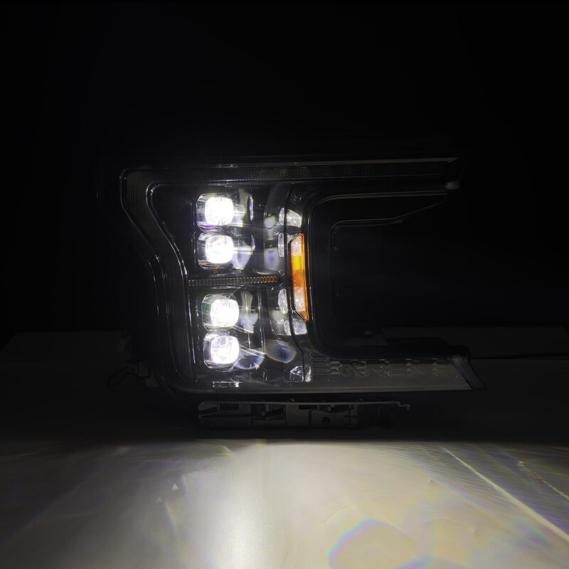 AlphaRex 880249 18-20 Ford F-150 NOVA LED Projector Headlight Alpha Black (14th Gen G2 Style)
