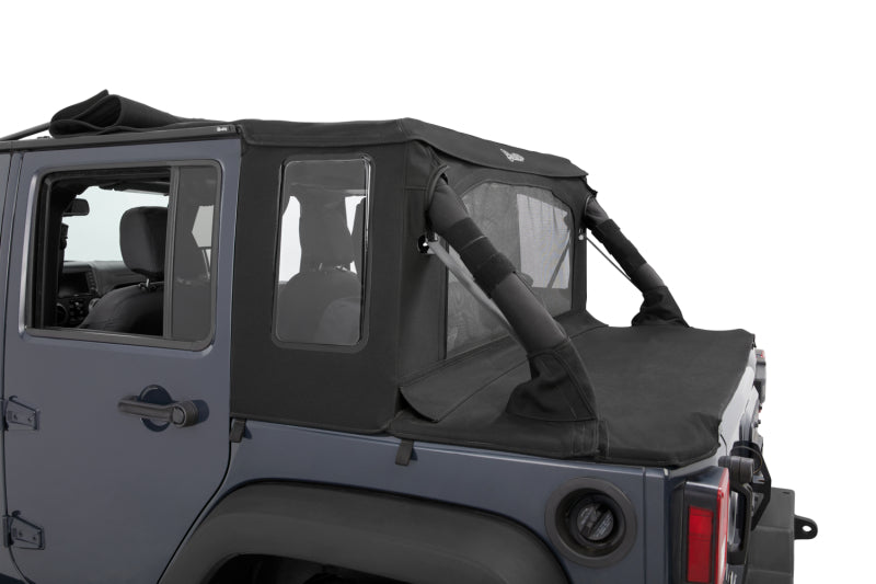 Bestop 07-18 Jeep Wrangler JK 4-Door Halftop Conversion Kit (Black Diamond)