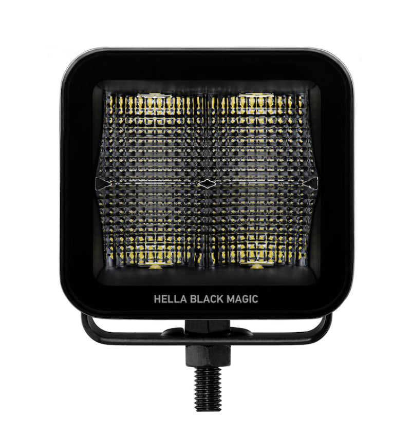 HELLA 358176811 Black Magic 3.2in LED Cube Kit - Flood Beam