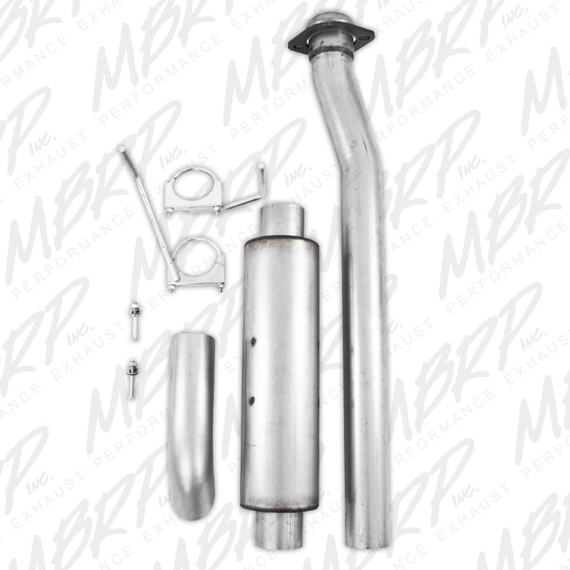 MBRP S5242AL Armor Lite Cat-Back Exhaust - 3.5-Inch Turndown Exit | Aluminized