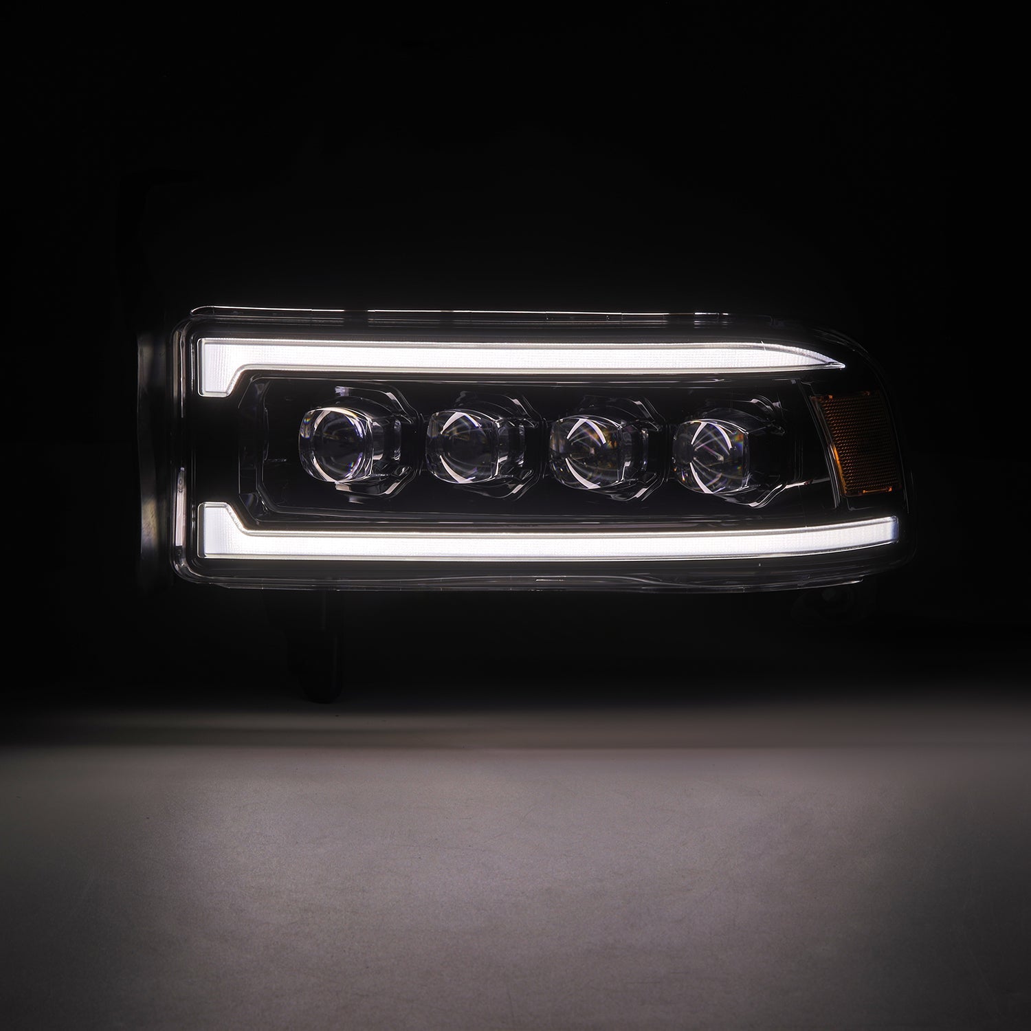AlphaRex 880352 Dodge 94-01 RAM 1500 NOVA LED Projector Headlights Alpha-Black w/Activation Light/Sequential Signal/Switchback DRL