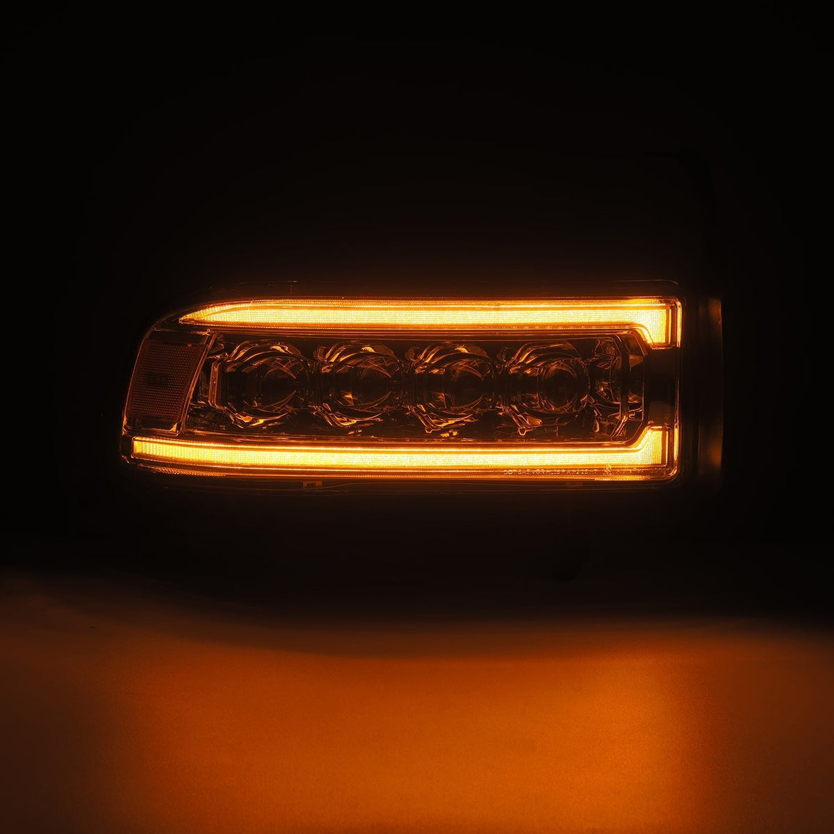 AlphaRex 880351 94-01 Dodge Ram 1500 NOVA LED Headlights Chrome w/ Activation Light Sequential Signal and Switchback DRL