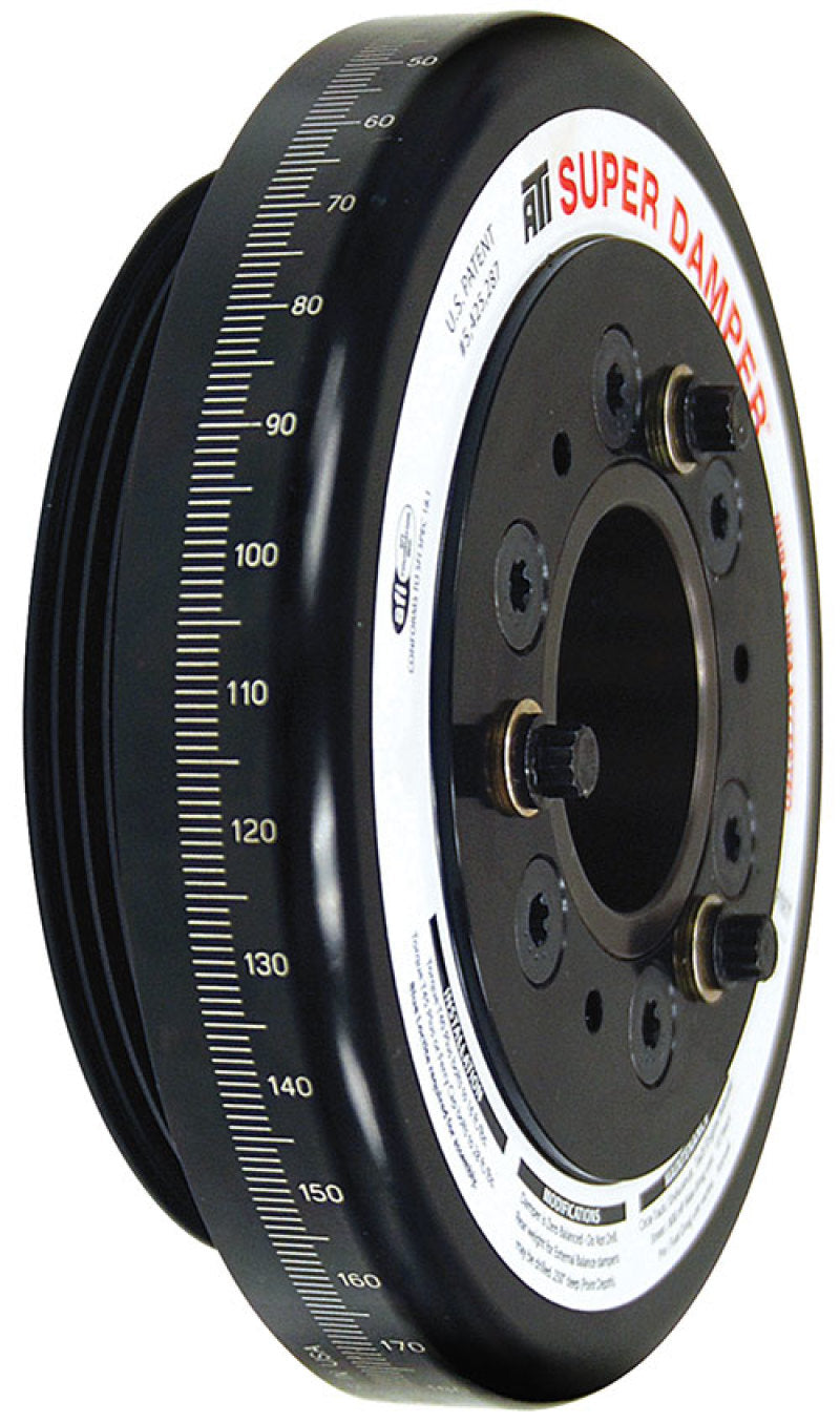 ATI Performance Products 918456 Super Damper Harmonic Balancer 7.04 in Aluminum 4 Groove 10% Underdrive for Honda D-Series Engines