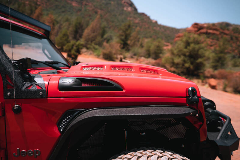 DV8 Offroad 18+ Jeep JL Heat Dispersion Hood - Primer Black - #HDMBJL-01