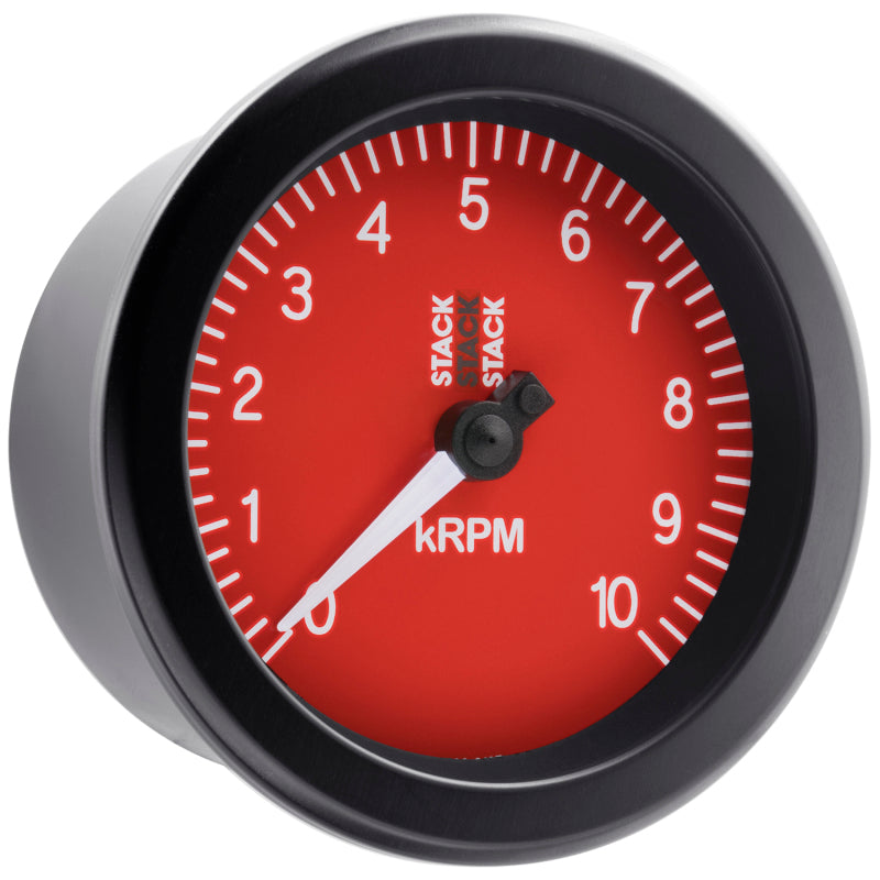 AutoMeter ST100-010R Stack Sport 88mm 0-10K RPM Tachometer - Red