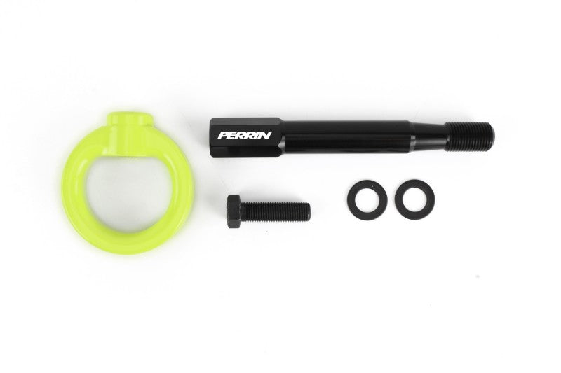PERRIN 15-21 Subaru WRX/STI / 24-26 Crosstrek / 25-26 Forester Tow Hook Kit (Rear) - Neon Yellow
