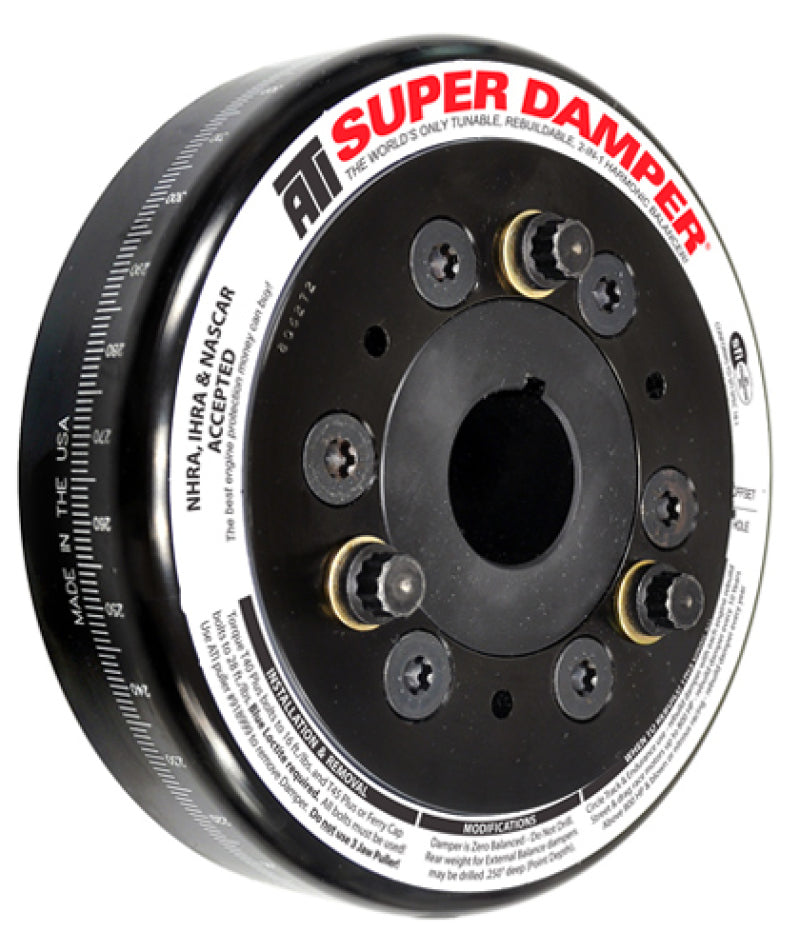ATI Performance Products 917781 Super Damper Harmonic Balancer 6.325 in Steel 3 Ring for Chevrolet Small Block V8 / 90-Degree V6 / 409 Engines