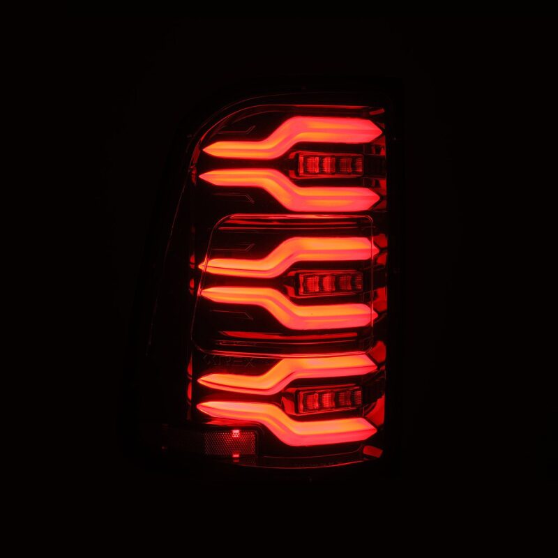 AlphaRex 640030 19-21 Dodge Ram 1500 Luxx-Series LED Tail Lights Alpha-Black w/Activation Light/Sequential Signal