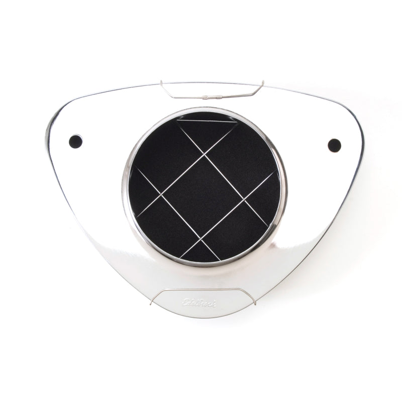 Edelbrock 1002 Pro-Flo 1000 Triangular Air Cleaner 11-3/8 x 8-3/8 x 3 in Chrome