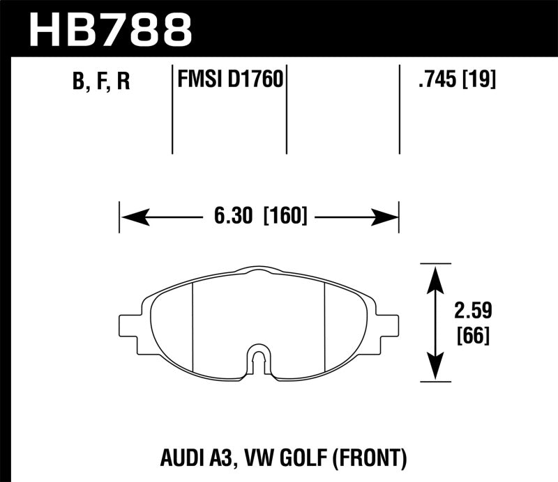 Hawk Performance HB788F.745 HPS Performance Street Brake Pads
