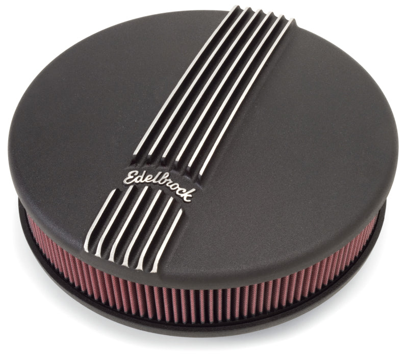 Edelbrock 41173 Air Cleaner Classic Series Round Aluminum Top Cloth Element 14 in Diameter x 3.9