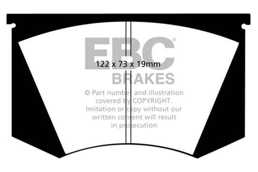 EBC 64-66 Ac Cobra 7.0 Yellowstuff Front Brake Pads DP4223R
