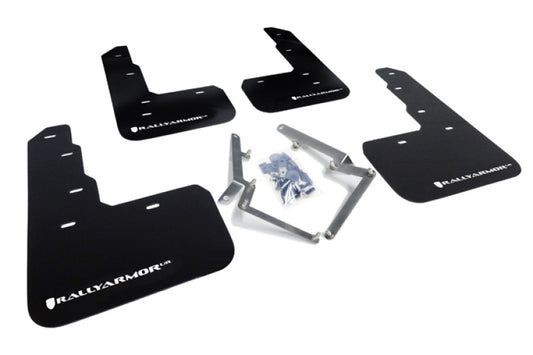 Rally Armor UR Mud Flaps - 2017-2021 Honda Civic - Black/White Logo - #MF47-UR-BLK/WH