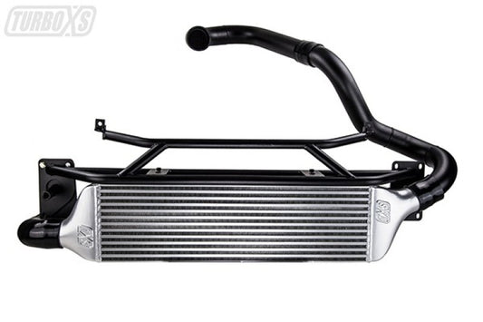 Turbo XS FMIC for 15-21 Subaru WRX - Wrinkle Black Pipes