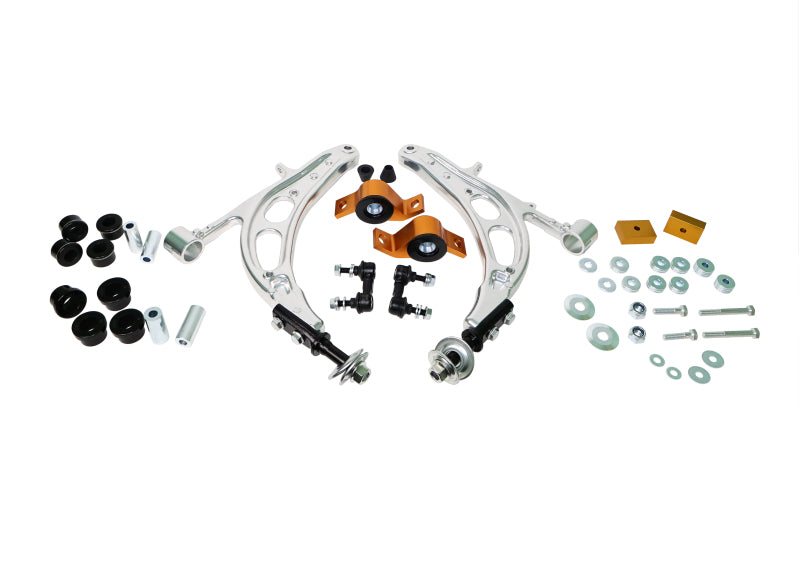 Whiteline KTA289 Front Lower Street Performance Alloy Control Arm Kit for 1993-2007 Subaru Impreza, 2003-2008 Subaru Forester