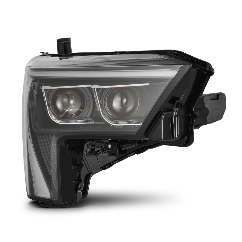 AlphaRex 880874 22-23 Toyota Tundra LUXX-Series Headlights Black with Amber DRL - Req 810029 OR 810030