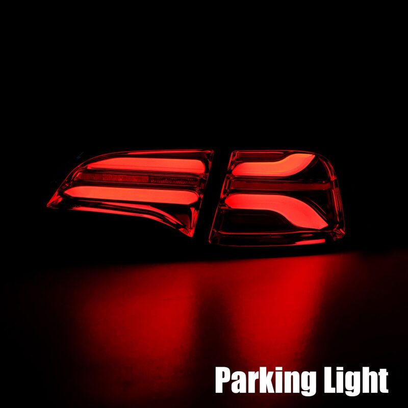 AlphaRex 601030 20-22 Tesla Model Y PRO-Series LED Tail Lights Jet Black w/Sequential Signal