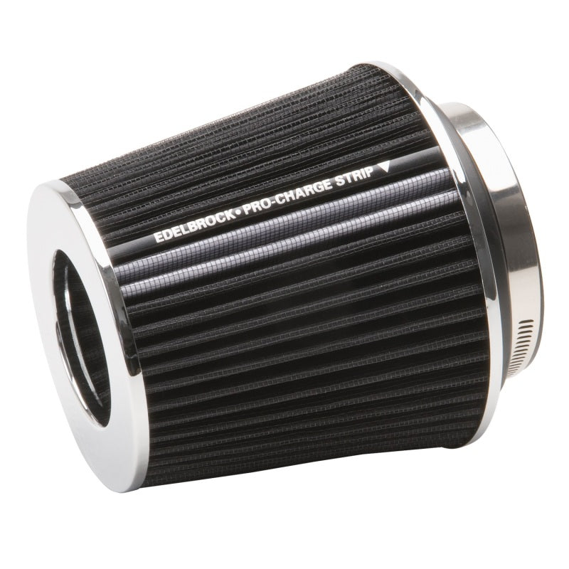 Edelbrock 43640 Air Filter Pro-Flo Series Conical 6.7 in Tall Black/Chrome