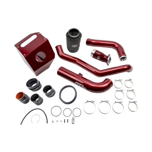 Wehrli Custom Fabrication WCF100441-RED High Flow Intake Bundle Kit Stage 2 Red for 2017-2019 Chevrolet Silverado / GMC Sierra 2500 HD / 3500 HD L5P Duramax