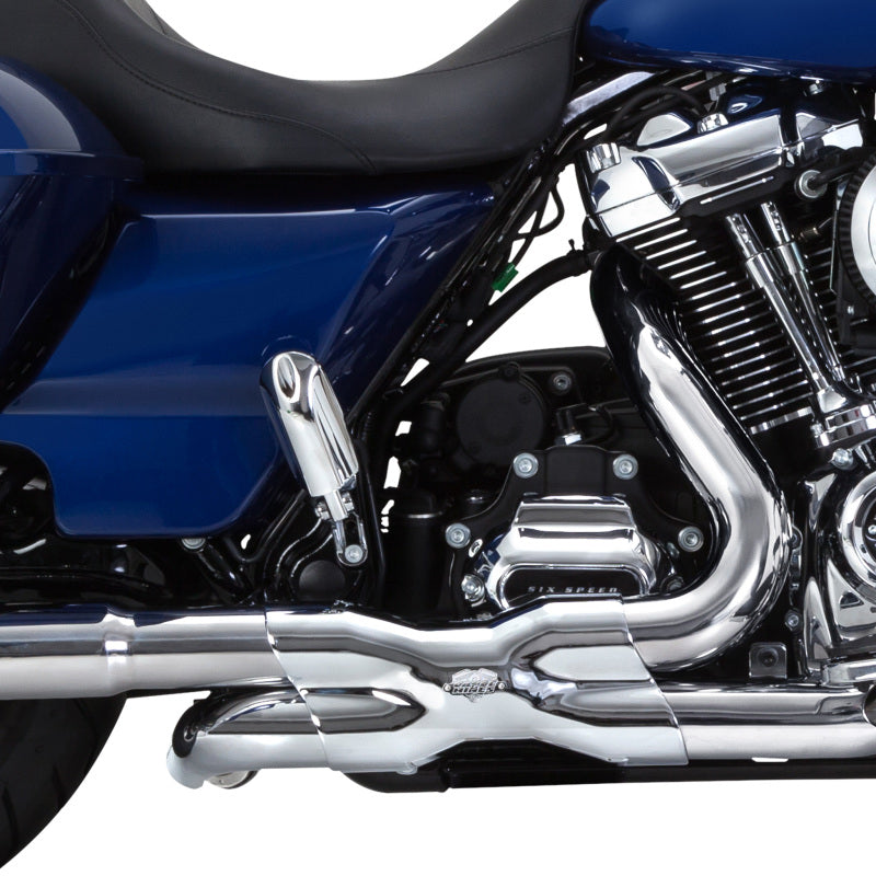 Vance & Hines 16332 Power Duals PCX Shielded Headers Chrome for 2009-2016 Harley-Davidson Touring