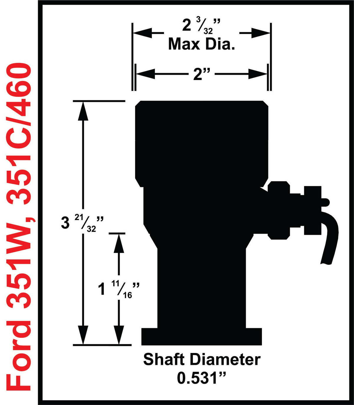 MSD 85211 for Ford 351C-460 CAM Sync Plug