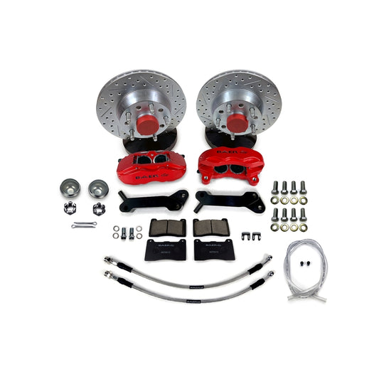 Baer Brakes 70 Ford Fairlane 11in SS4 Int Hub Front SDZ Brake Kit - Black — Fits 1970 Ford Mustang, 70-71 Fairlane, 70-71 Torino & 1970 Mercury Cougar…